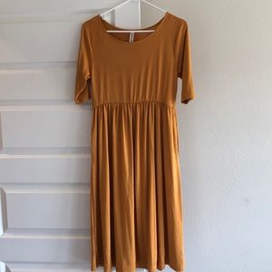 Mustard colored dress